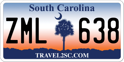 SC license plate ZML638