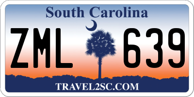 SC license plate ZML639