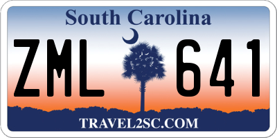 SC license plate ZML641