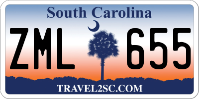 SC license plate ZML655