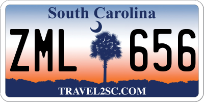 SC license plate ZML656