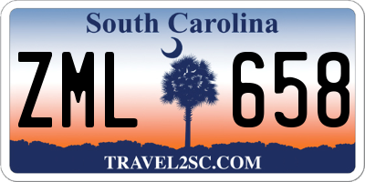 SC license plate ZML658