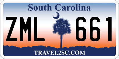 SC license plate ZML661