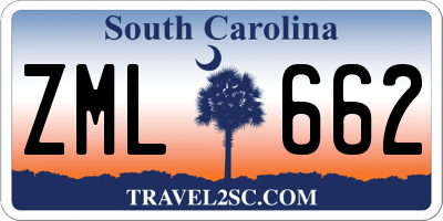SC license plate ZML662