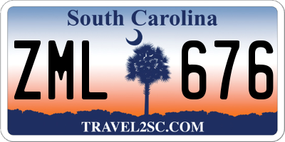 SC license plate ZML676