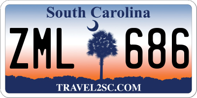 SC license plate ZML686