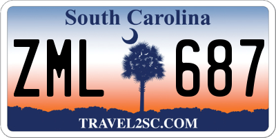 SC license plate ZML687