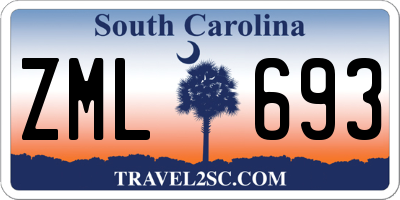 SC license plate ZML693