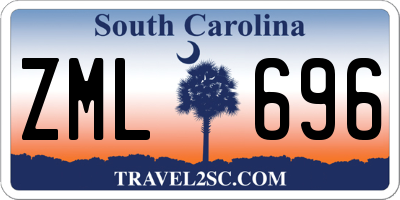 SC license plate ZML696