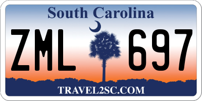 SC license plate ZML697