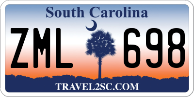 SC license plate ZML698