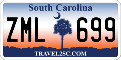 SC license plate ZML699
