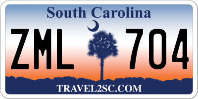 SC license plate ZML704