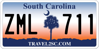 SC license plate ZML711