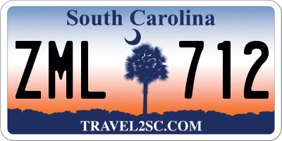 SC license plate ZML712