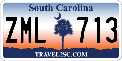 SC license plate ZML713