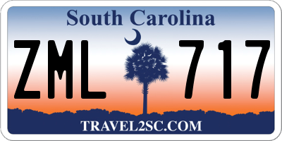 SC license plate ZML717
