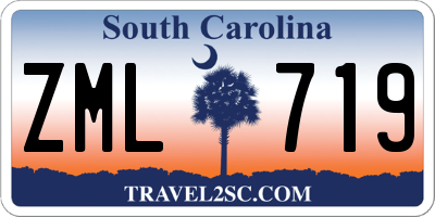 SC license plate ZML719