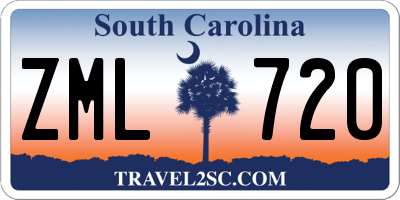 SC license plate ZML720