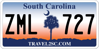 SC license plate ZML727