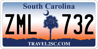 SC license plate ZML732
