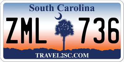 SC license plate ZML736