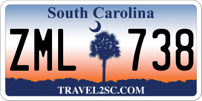 SC license plate ZML738