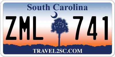 SC license plate ZML741