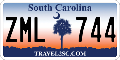 SC license plate ZML744