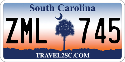 SC license plate ZML745