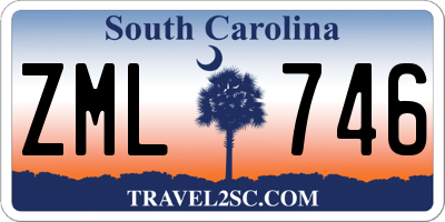 SC license plate ZML746