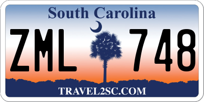 SC license plate ZML748