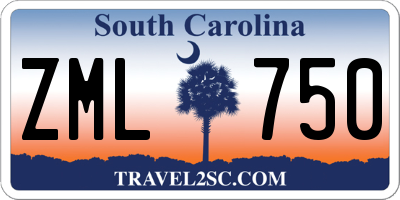 SC license plate ZML750