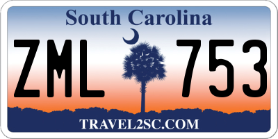 SC license plate ZML753