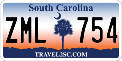 SC license plate ZML754
