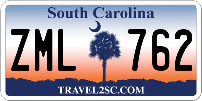 SC license plate ZML762