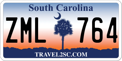 SC license plate ZML764
