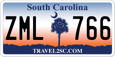 SC license plate ZML766