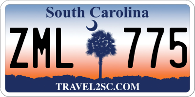SC license plate ZML775