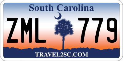 SC license plate ZML779