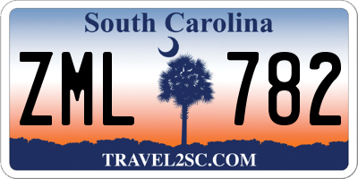 SC license plate ZML782