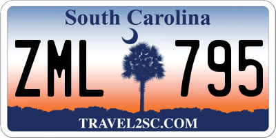 SC license plate ZML795