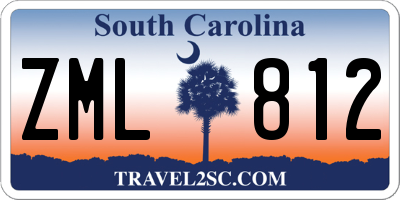 SC license plate ZML812