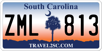 SC license plate ZML813
