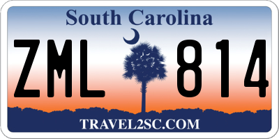 SC license plate ZML814
