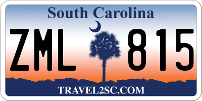 SC license plate ZML815