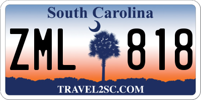 SC license plate ZML818