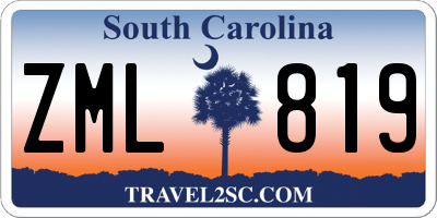 SC license plate ZML819