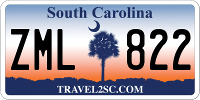 SC license plate ZML822