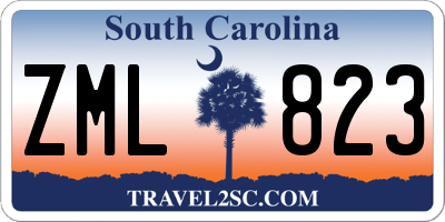 SC license plate ZML823